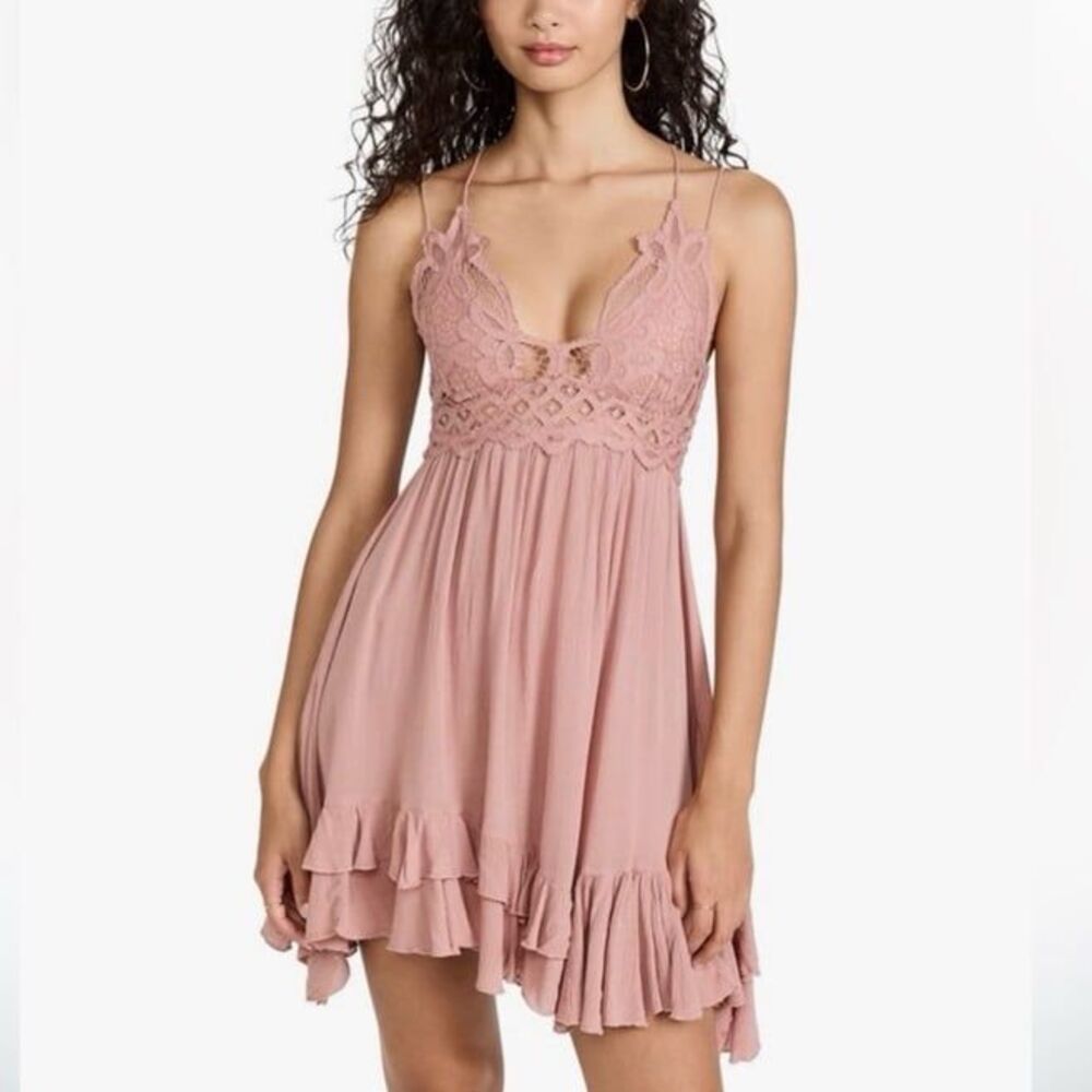 Free People Intimately Adella Slip Dress Rose NWT